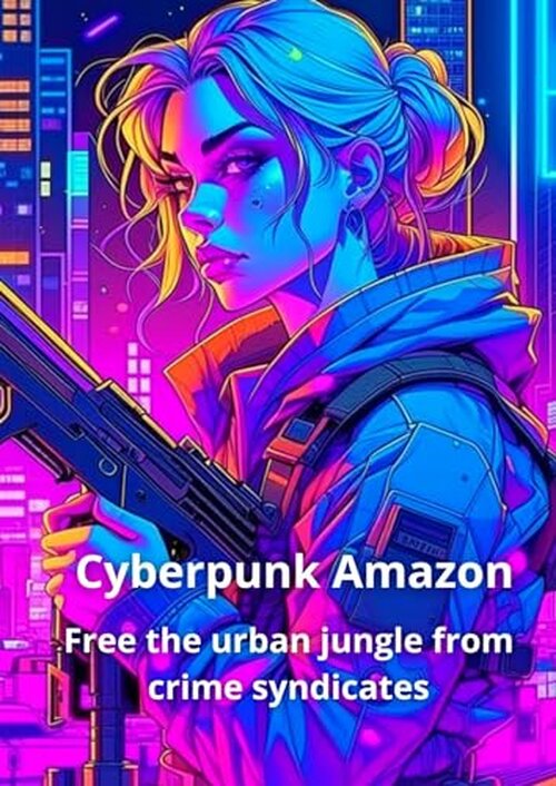 Cyberpunk amazon: Free the urban jungle from crime syndicates poster